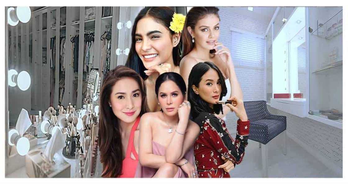 7 Gorgeous Pinay celebrities, nagpasilip sa kanilang mga bobonggang makeup corners