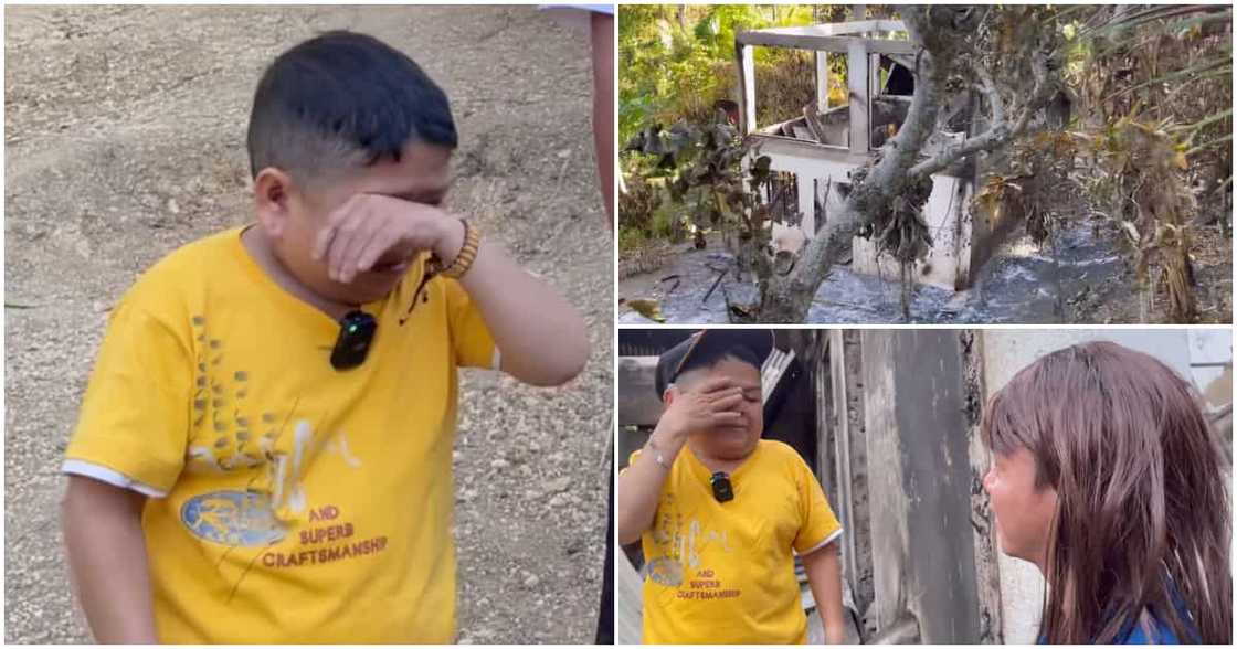 Mura, emosyonal na humiling ng tulong matapos masunugan ng bahay