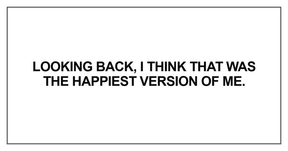Looking back, I think that