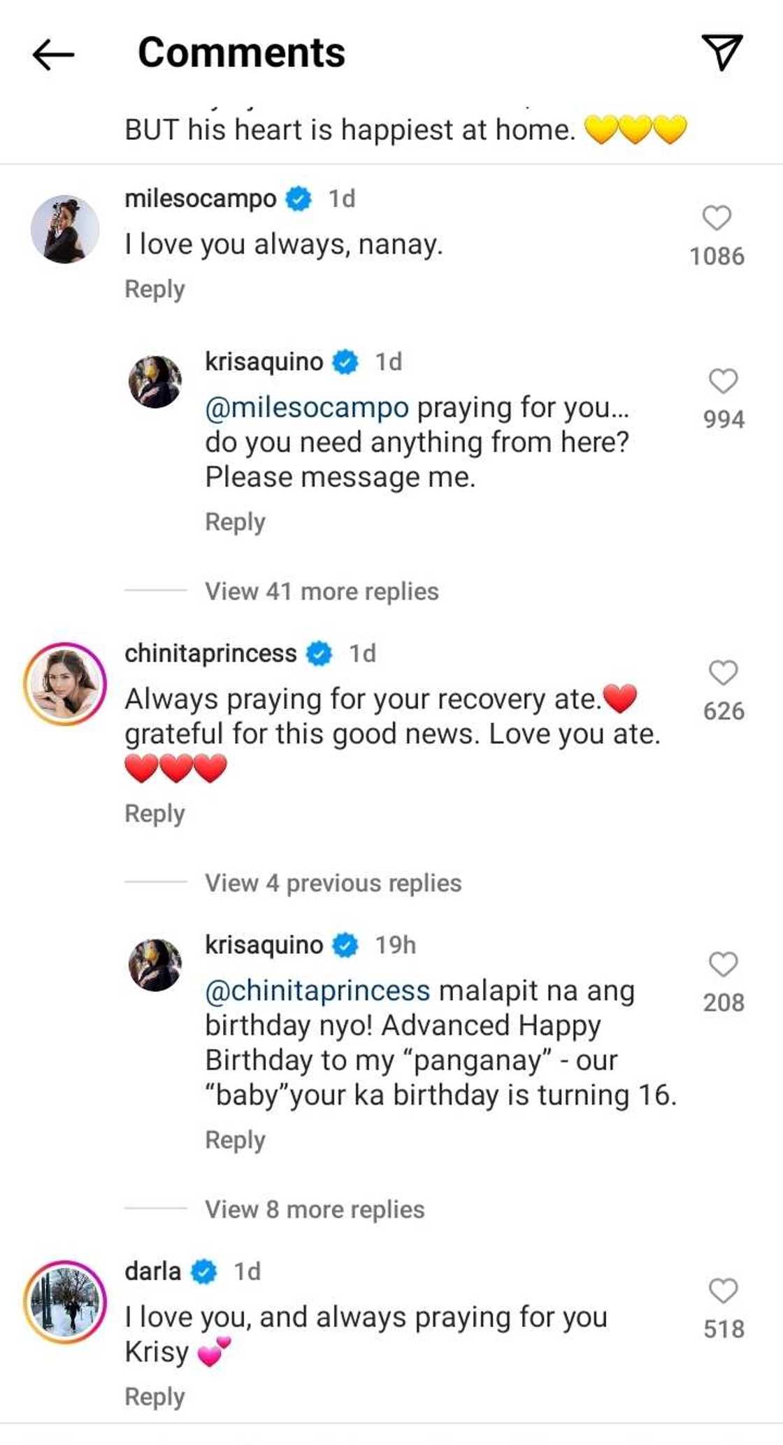 Kris Aquino, pinagdadasal si Miles Ocampo sa gitna ng pinagdadaanan nito Kris Aquino, pinagdadasal si Miles Ocampo sa gitna ng pinagdadaanan nito