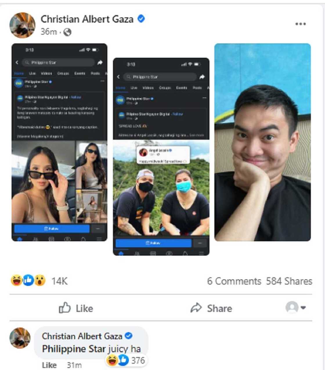 Xian Gaza shares recent posts of Maxene Magalona & Angel Locsin Xian Gaza shares recent posts of Maxene Magalona & Angel Locsin