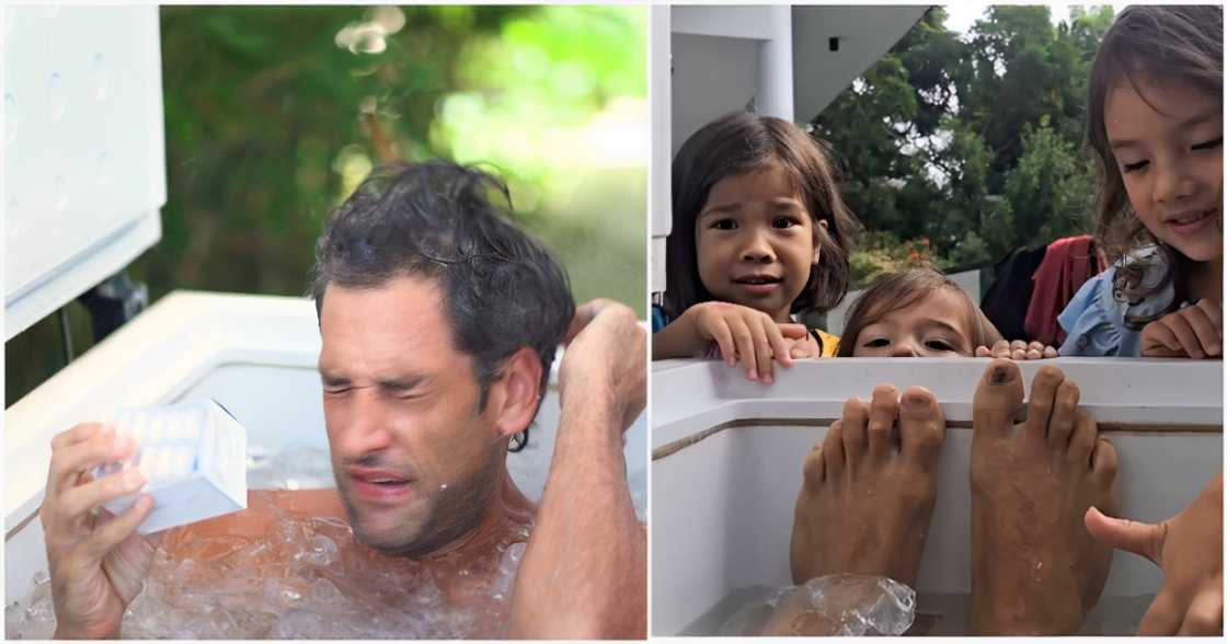 Dahlia, kinaaliwan ang reaksiyon sa kanyang Uncle Nico Bolzico na nakababad sa nagyeyelong tubig Dahlia, kinaaliwan ang reaksiyon sa kanyang Uncle Nico Bolzico na nakababad sa nagyeyelong tubig
