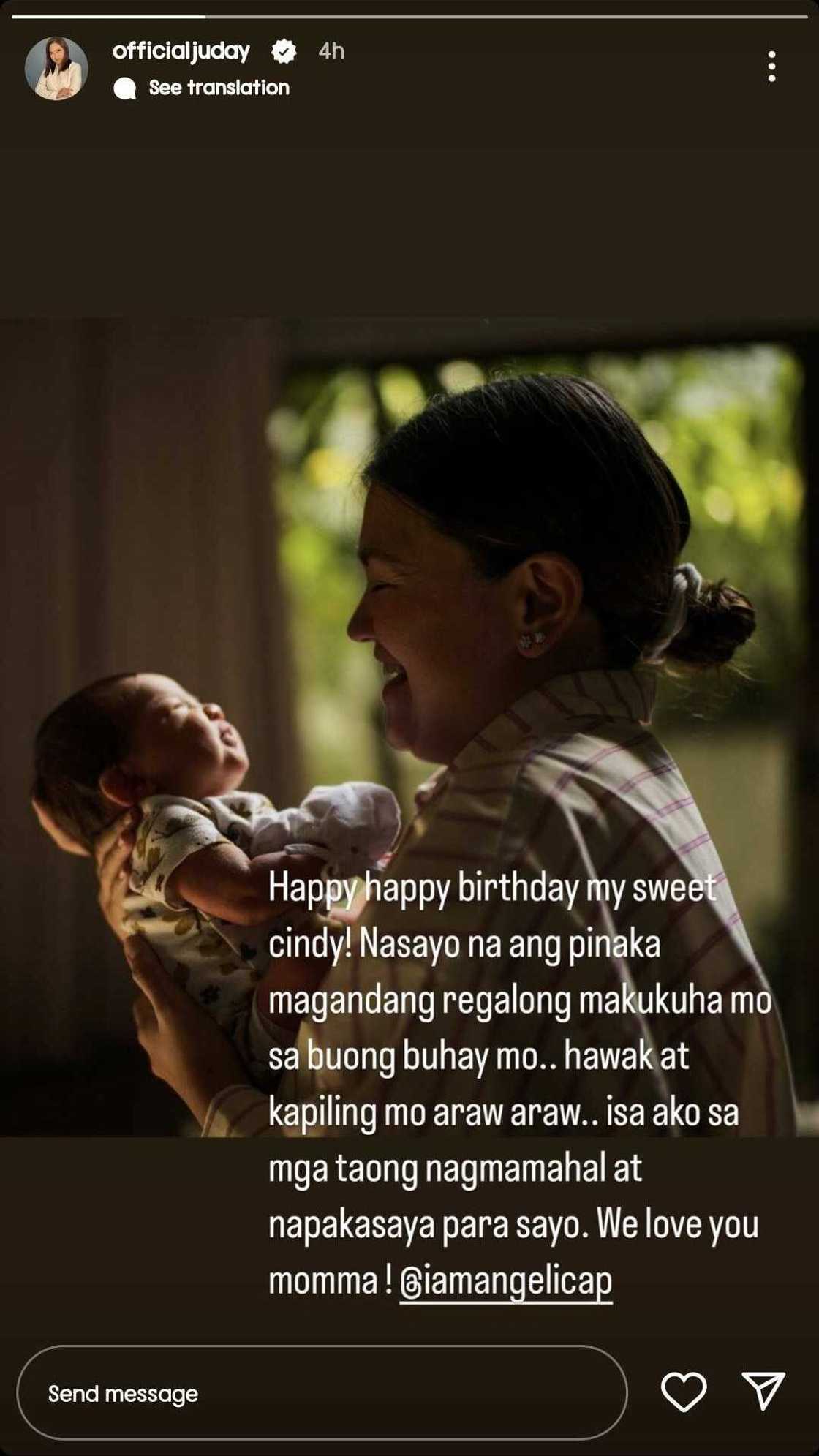 Judy Ann Santos pens sweet birthday greeting for Angelica Panganiban Judy Ann Santos pens sweet birthday greeting for Angelica Panganiban