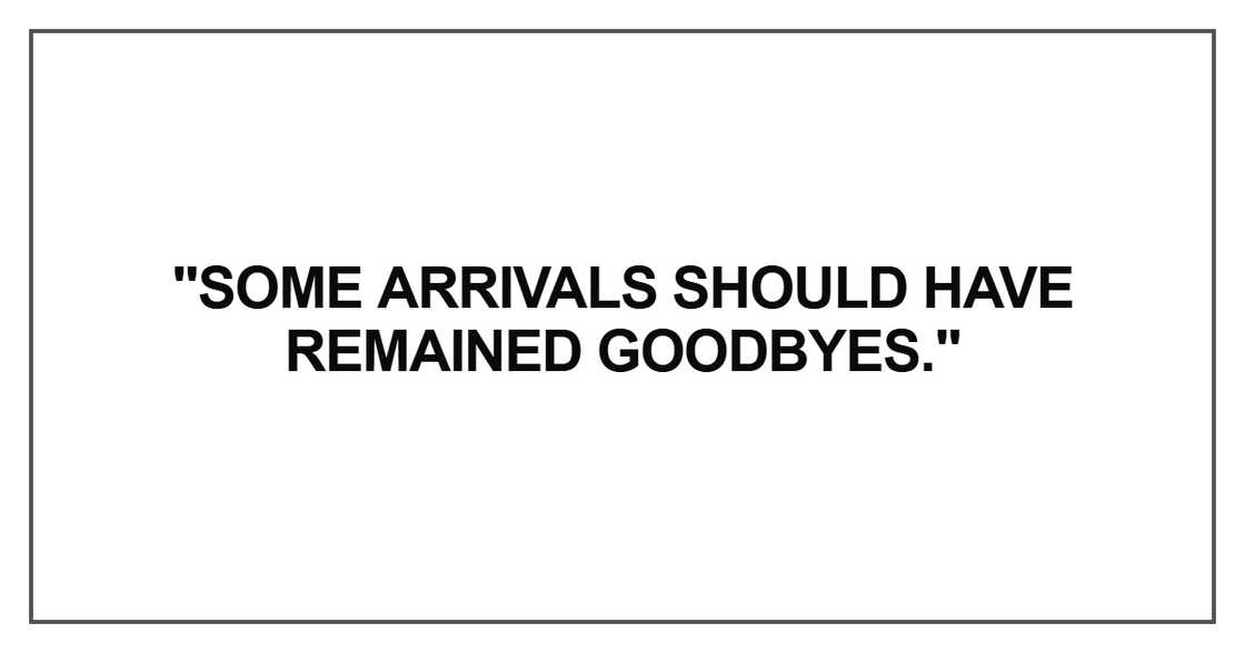 Some arrivals should have remained Some arrivals should have remained