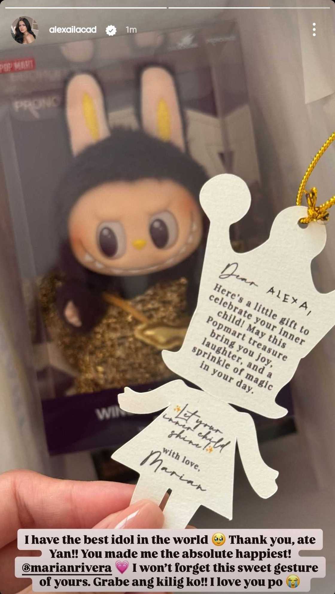 Alexa Ilacad, nakatanggap ng regalo mula kay Marian Rivera: "Grabe ang kilig ko" Alexa Ilacad, nakatanggap ng regalo mula kay Marian Rivera: "Grabe ang kilig ko"
