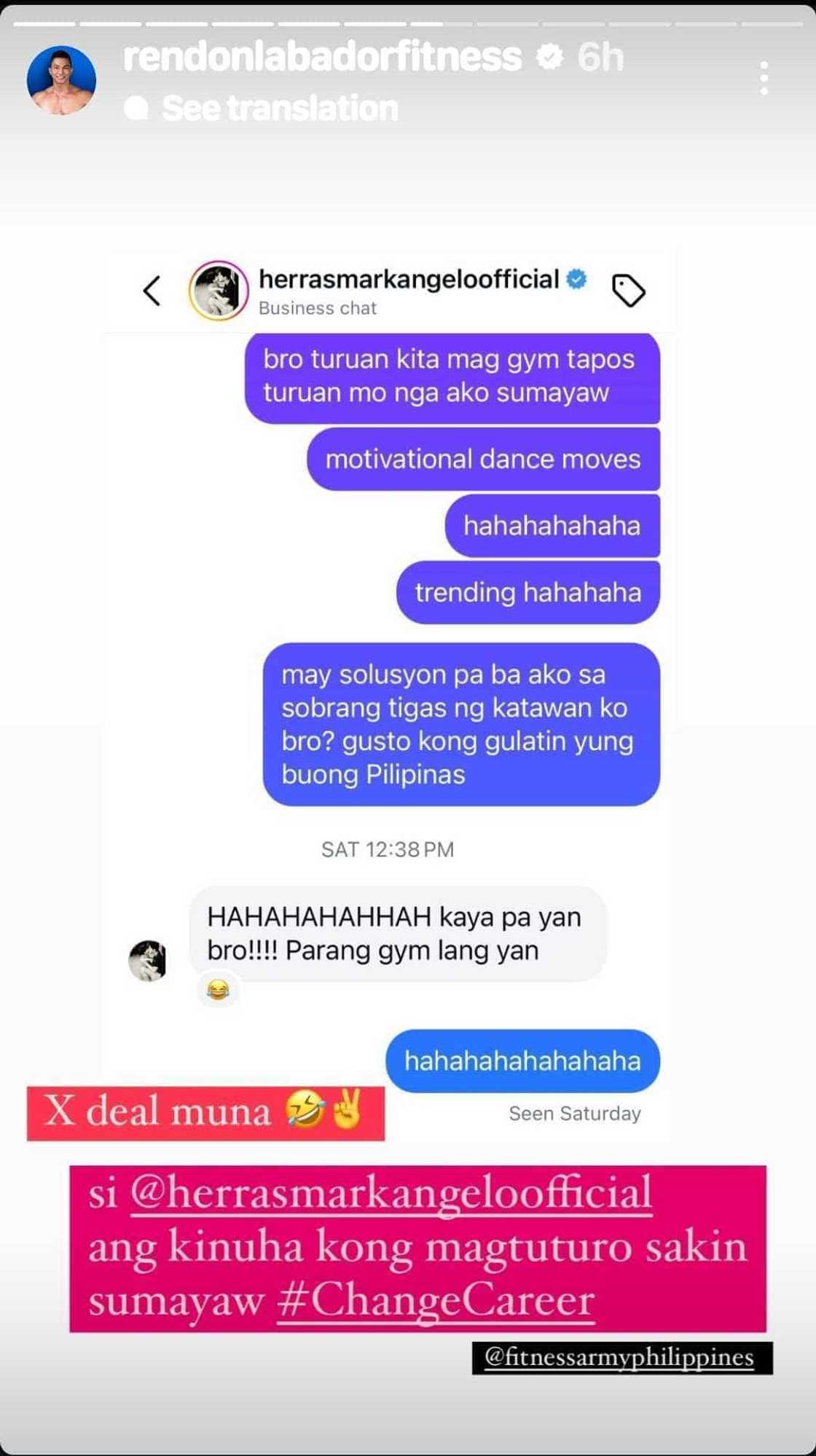 Rendon Labador, ibinahagi ang convo nila Mark Herras: “Gusto kong gulatin ‘yung buong Pilipinas” Rendon Labador, ibinahagi ang convo nila Mark Herras: “Gusto kong gulatin ‘yung buong Pilipinas”