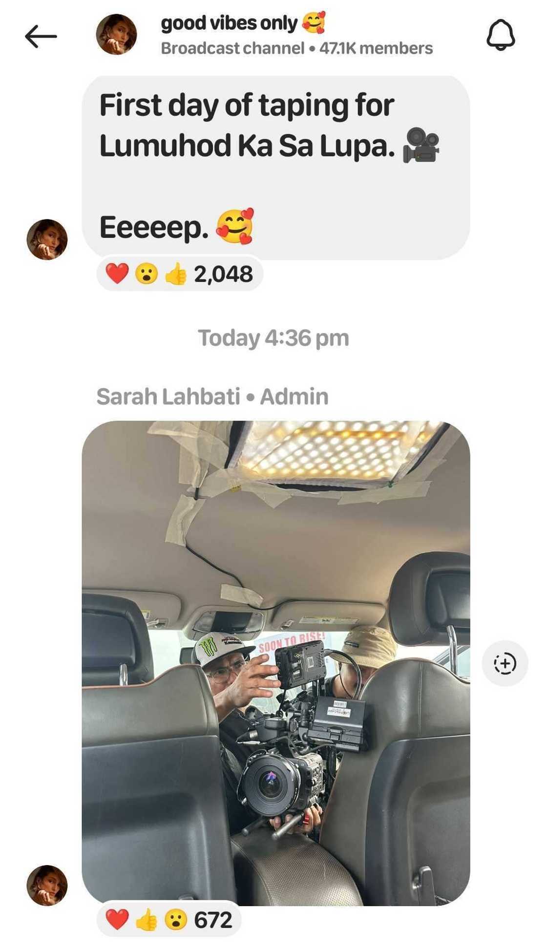Sarah Lahbati, ipinasilip ang first day of taping ng ‘Lumuhod Ka Sa Lupa’ Sarah Lahbati, ipinasilip ang first day of taping ng ‘Lumuhod Ka Sa Lupa’