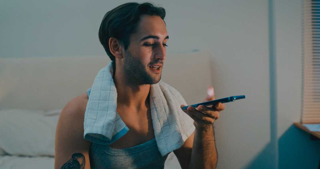 A man is talking on his phone