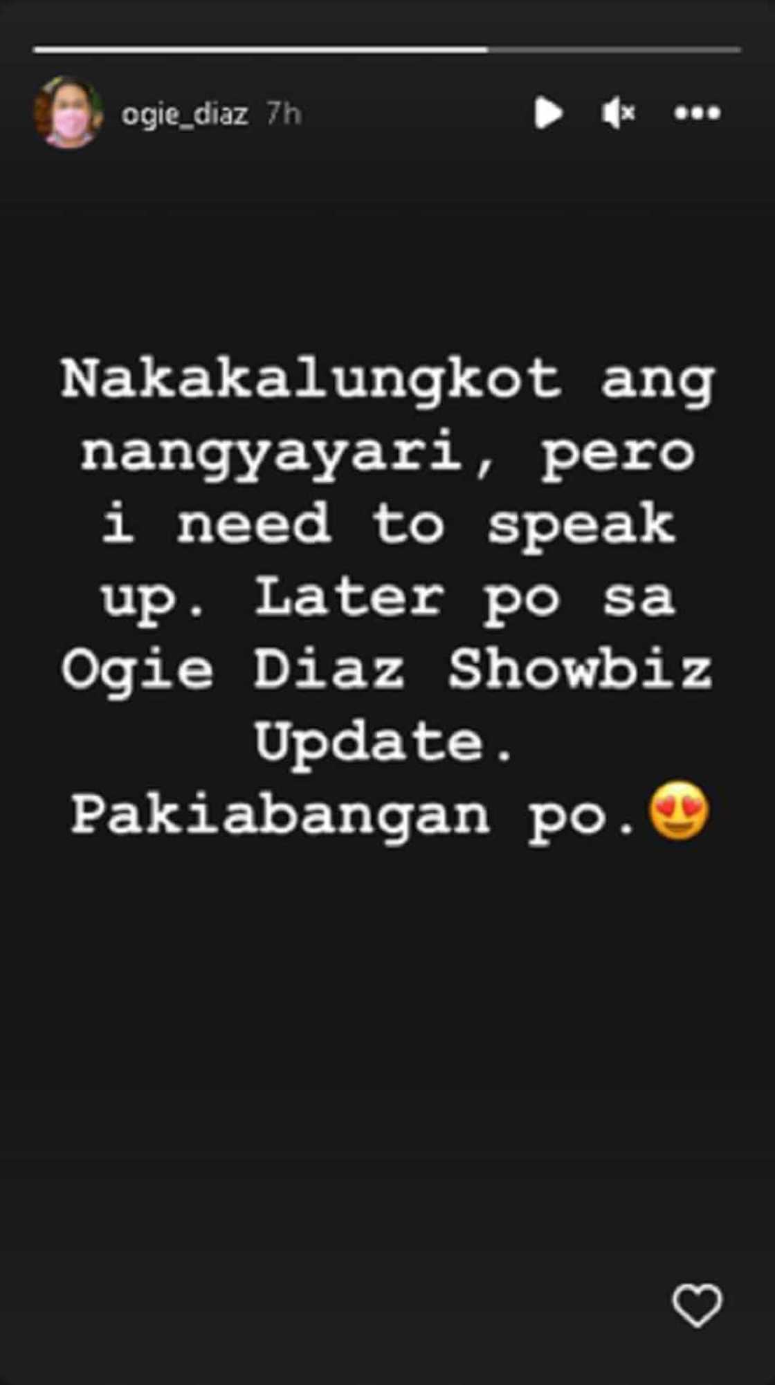 Ogie Diaz, magsasalita na ukol umano sa mga nangyayari: “Nakakalungkot… Pero i need to speak up”