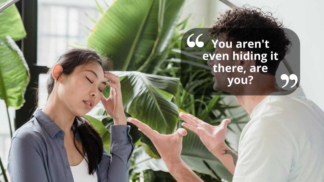 A couple arguing A couple arguing