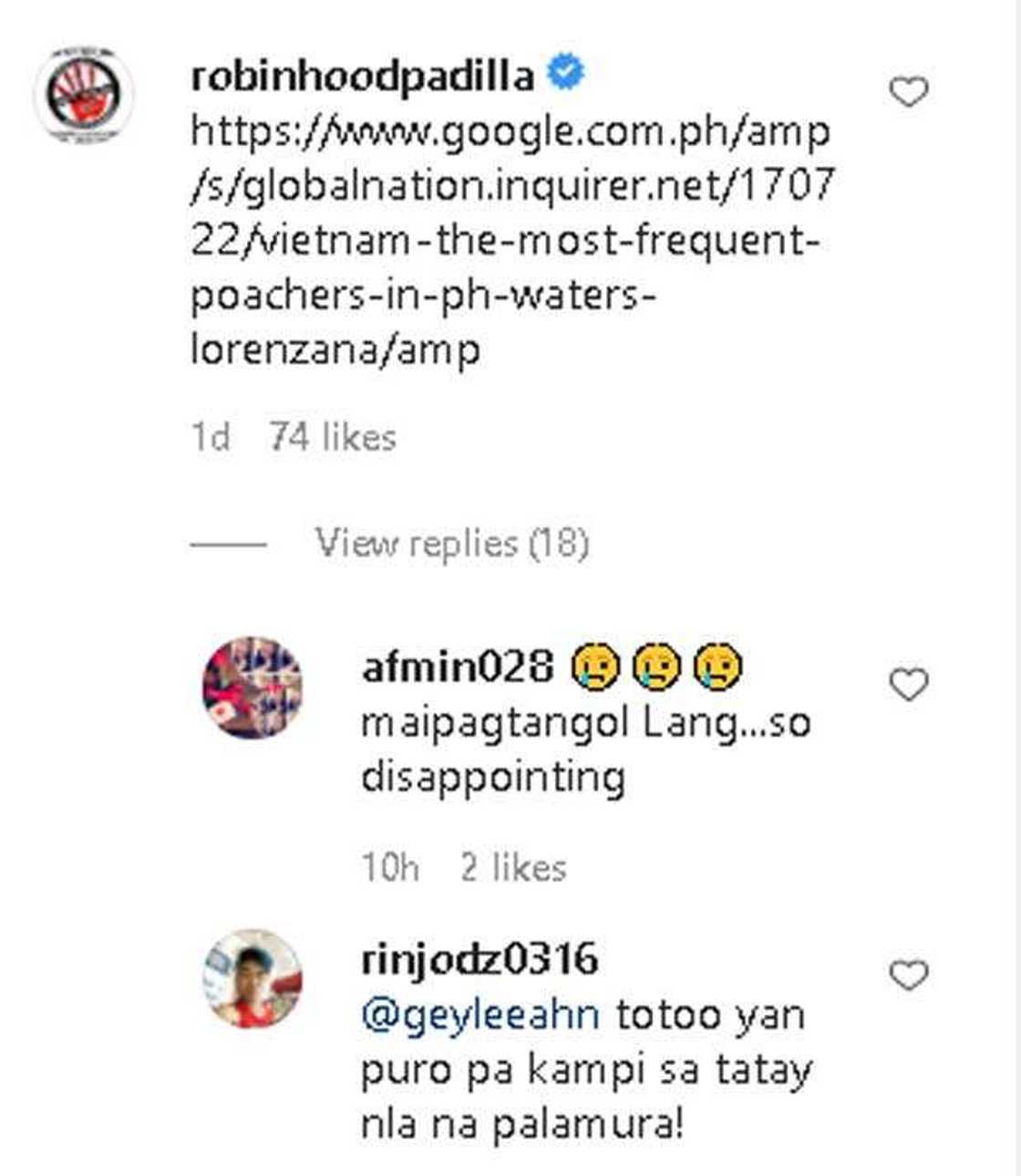 Celebrities, nagpahayag na ng saloobin tungkol sa pagkuha ng 240,000 kilos ng isda ng China kada araw Celebrities, nagpahayag na ng saloobin tungkol sa pagkuha ng 240,000 kilos ng isda ng China kada araw