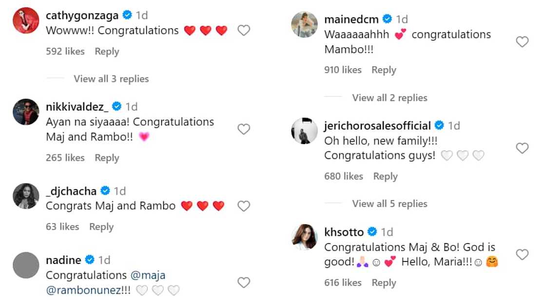 Kim Chiu, iba pang celebs, nag-react sa pagsilang ni Maja Salvador: "Congratulations"