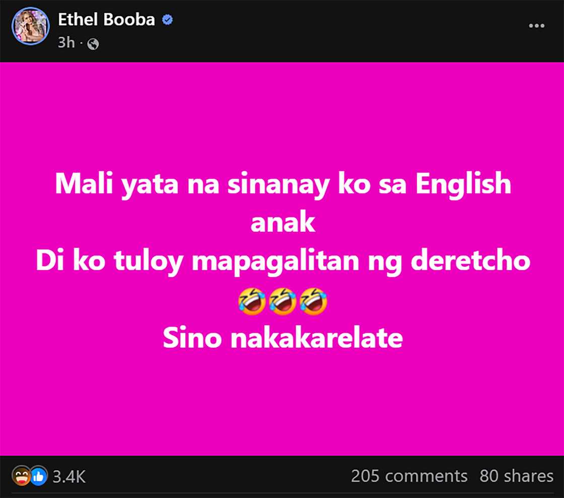 Ethel Booba, nawindang sa Engliserang anak: “Di ko tuloy mapagalitan ng deretcho”