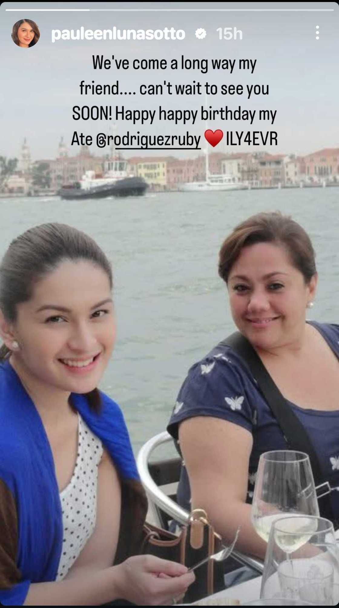 Pauleen Luna, may nakakaantig na birthday message para kay Ruby Rodriguez Pauleen Luna, may nakakaantig na birthday message para kay Ruby Rodriguez