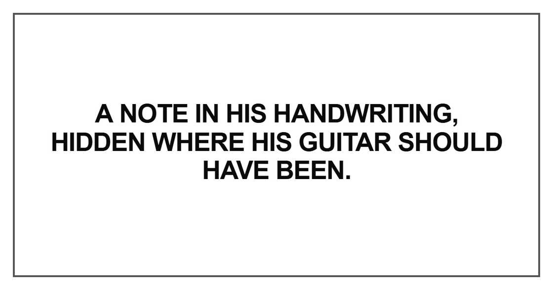 A note in his handwriting A note in his handwriting