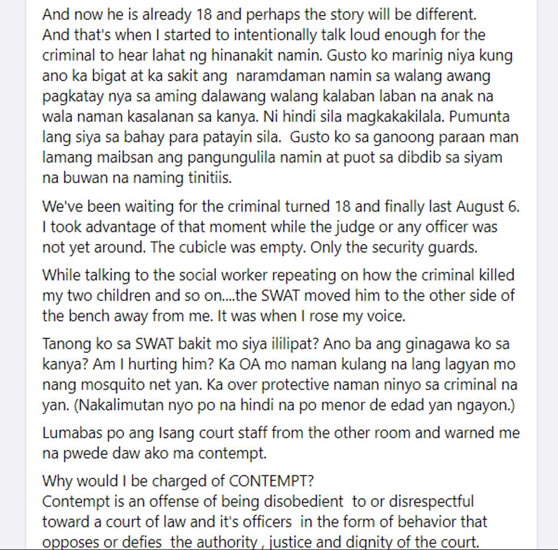 Mrs. Maguad, umalma matapos makita ang pagprotekta sa pumatay sa mga anak niya Mrs. Maguad, umalma matapos makita ang pagprotekta sa pumatay sa mga anak niya