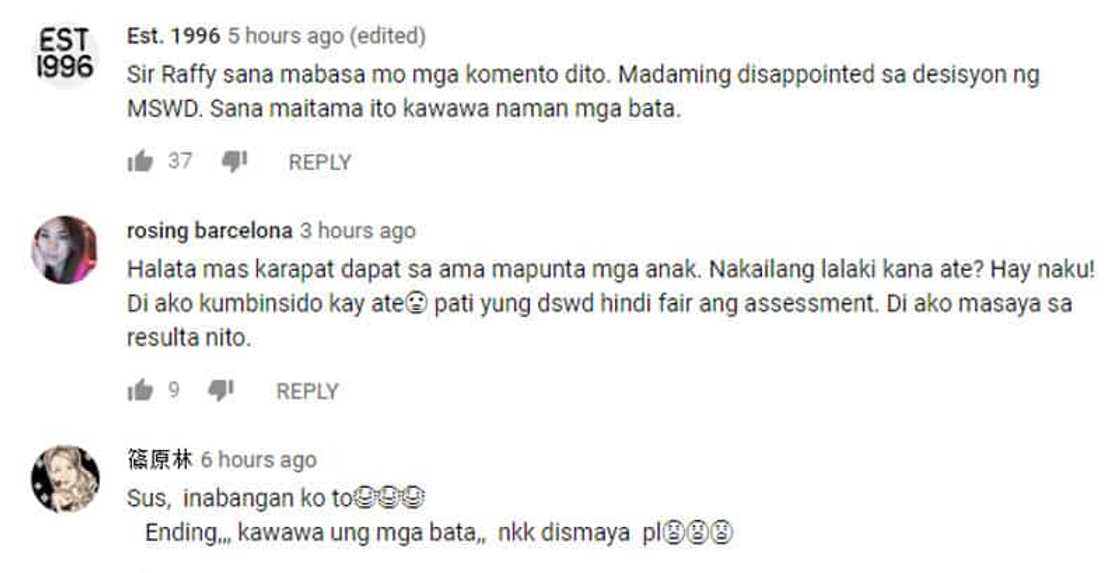 Nakakagigil! Netizens, nadismaya sa kinalabasan ng Raffy Tulfo in Action, 'Ending...kawawa ung mga bata.' Nakakagigil! Netizens, nadismaya sa kinalabasan ng Raffy Tulfo in Action, 'Ending...kawawa ung mga bata.'