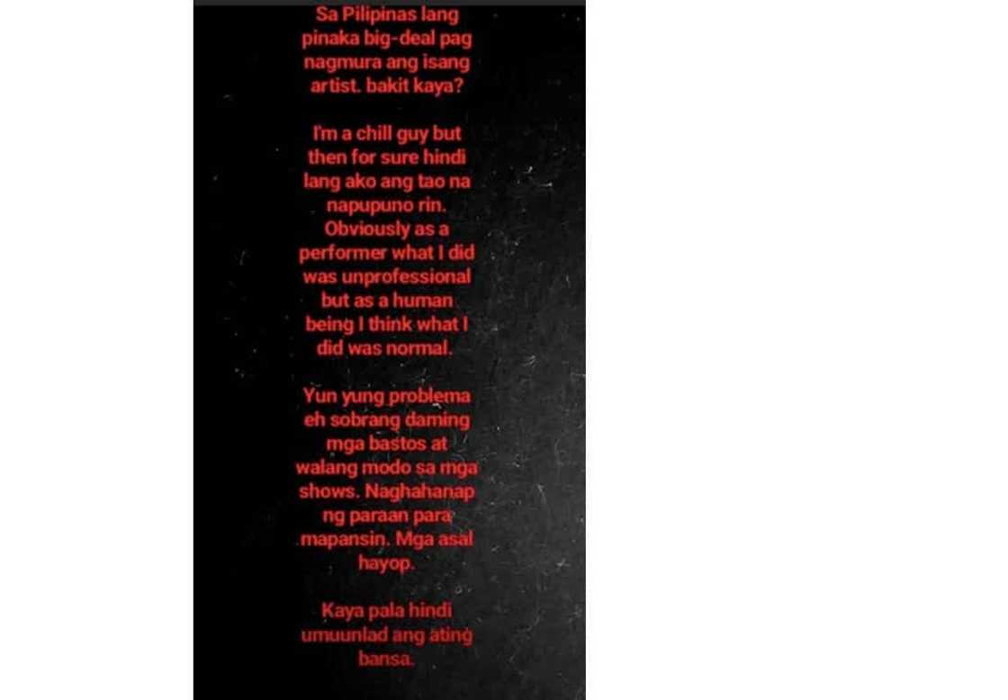 JK Labajo bursts out of anger as he addresses cursing issue with a fan during concert JK Labajo bursts out of anger as he addresses cursing issue with a fan during concert