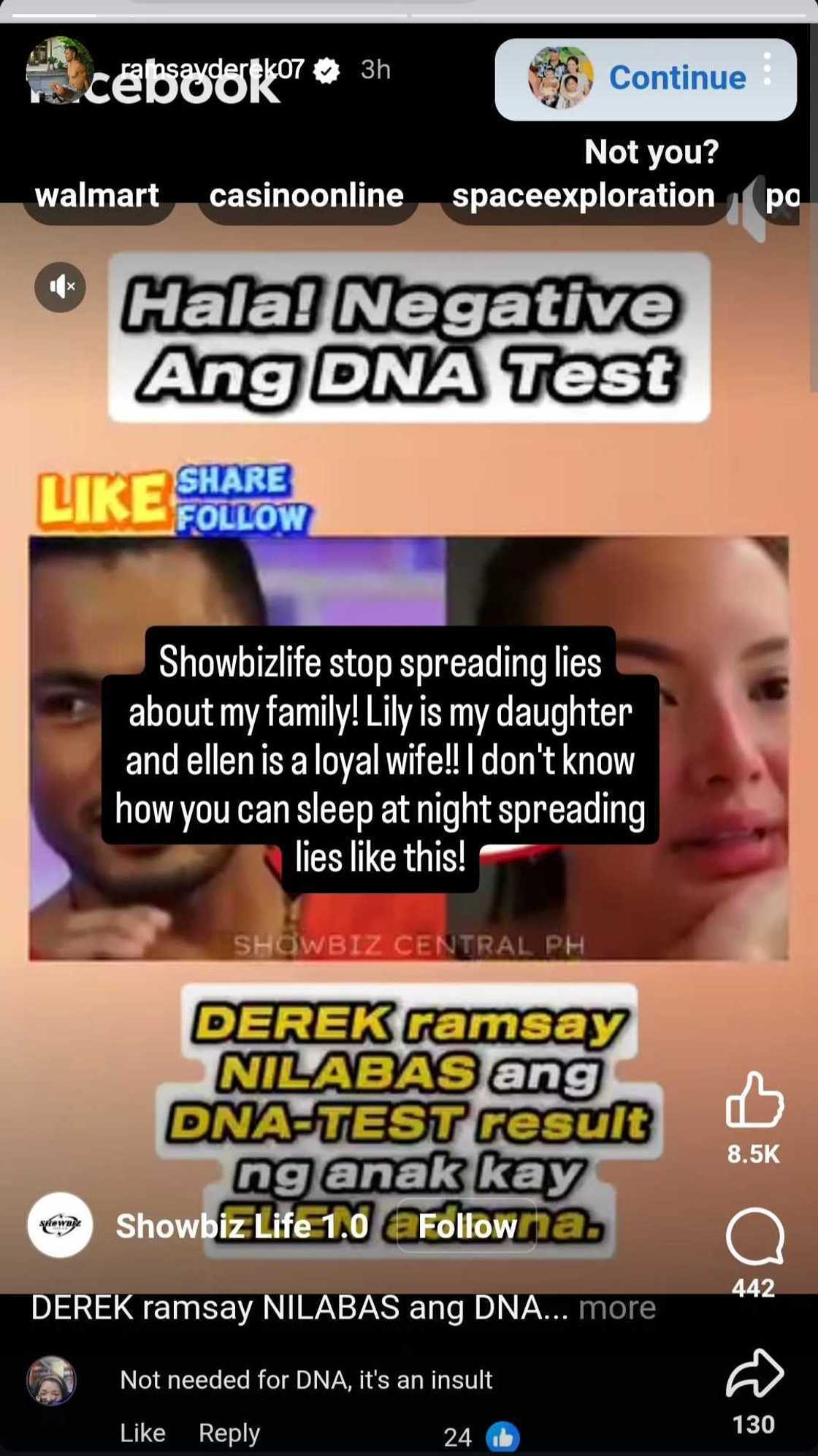 Derek Ramsay, umalma sa fake news tungkol kay Ellen Adarna at sa anak nila Derek Ramsay, umalma sa fake news tungkol kay Ellen Adarna at sa anak nila