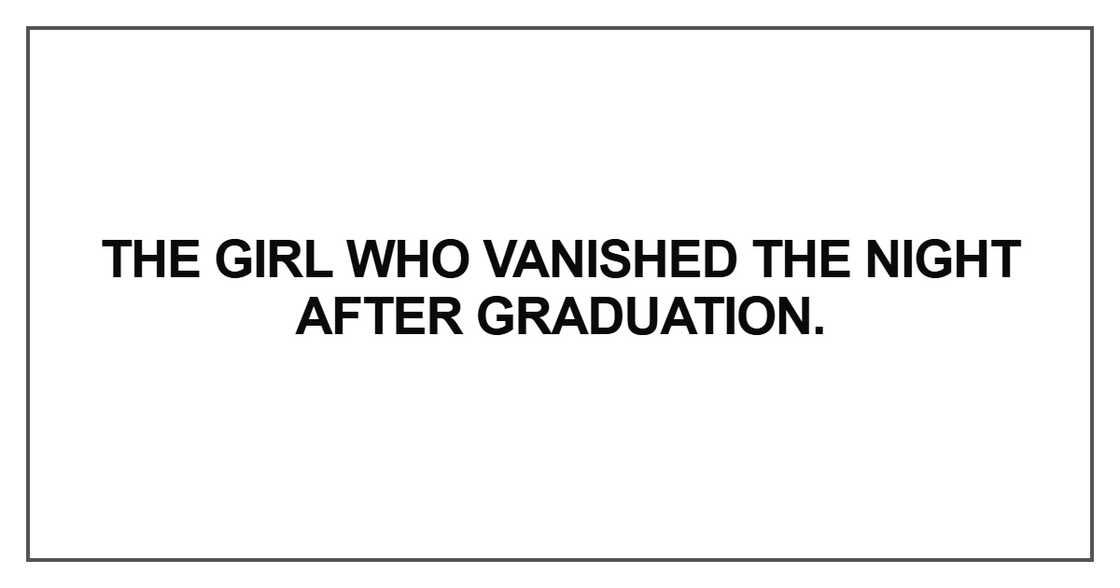 The girl who vanished the night The girl who vanished the night