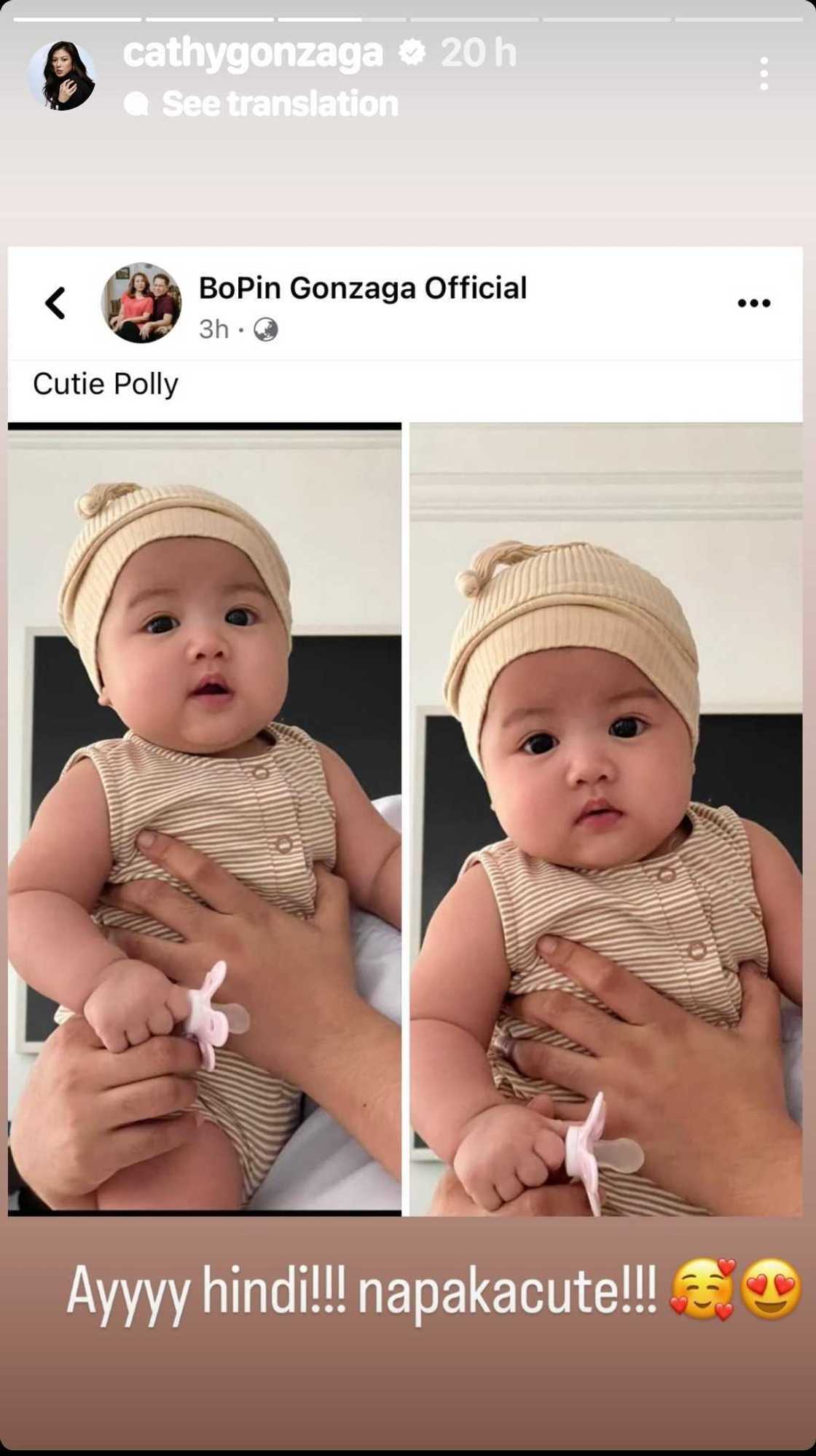 Alex Gonzaga gushes over Toni Gonzaga’s daughter Polly: “Napaka-cute” Alex Gonzaga gushes over Toni Gonzaga’s daughter Polly: “Napaka-cute”