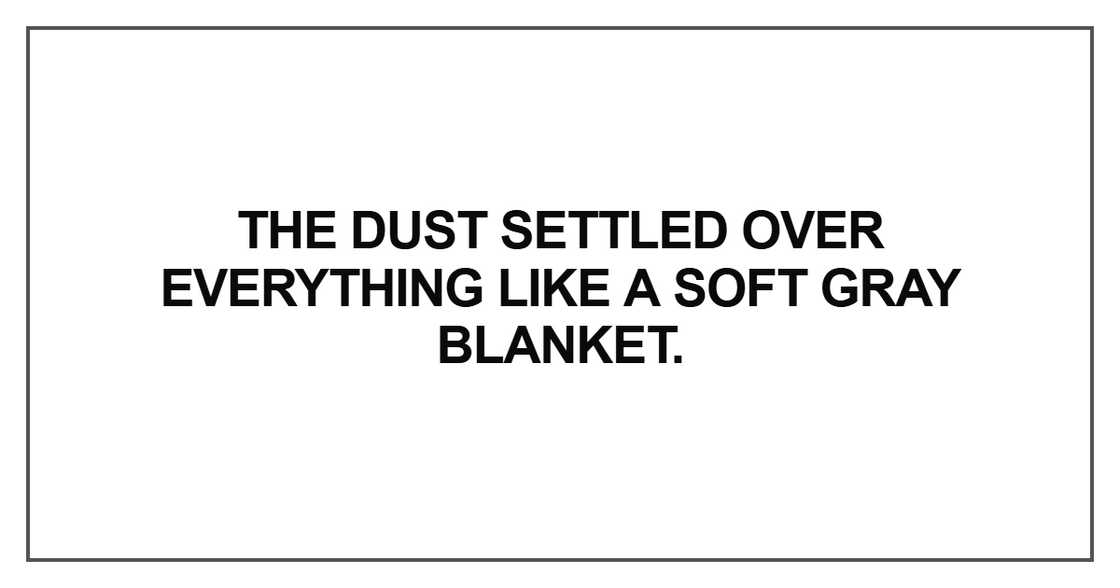 The dust