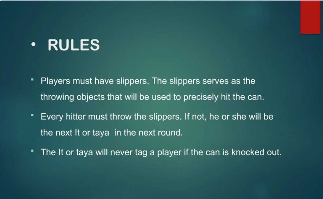Rules on how to play Tumbang Preso