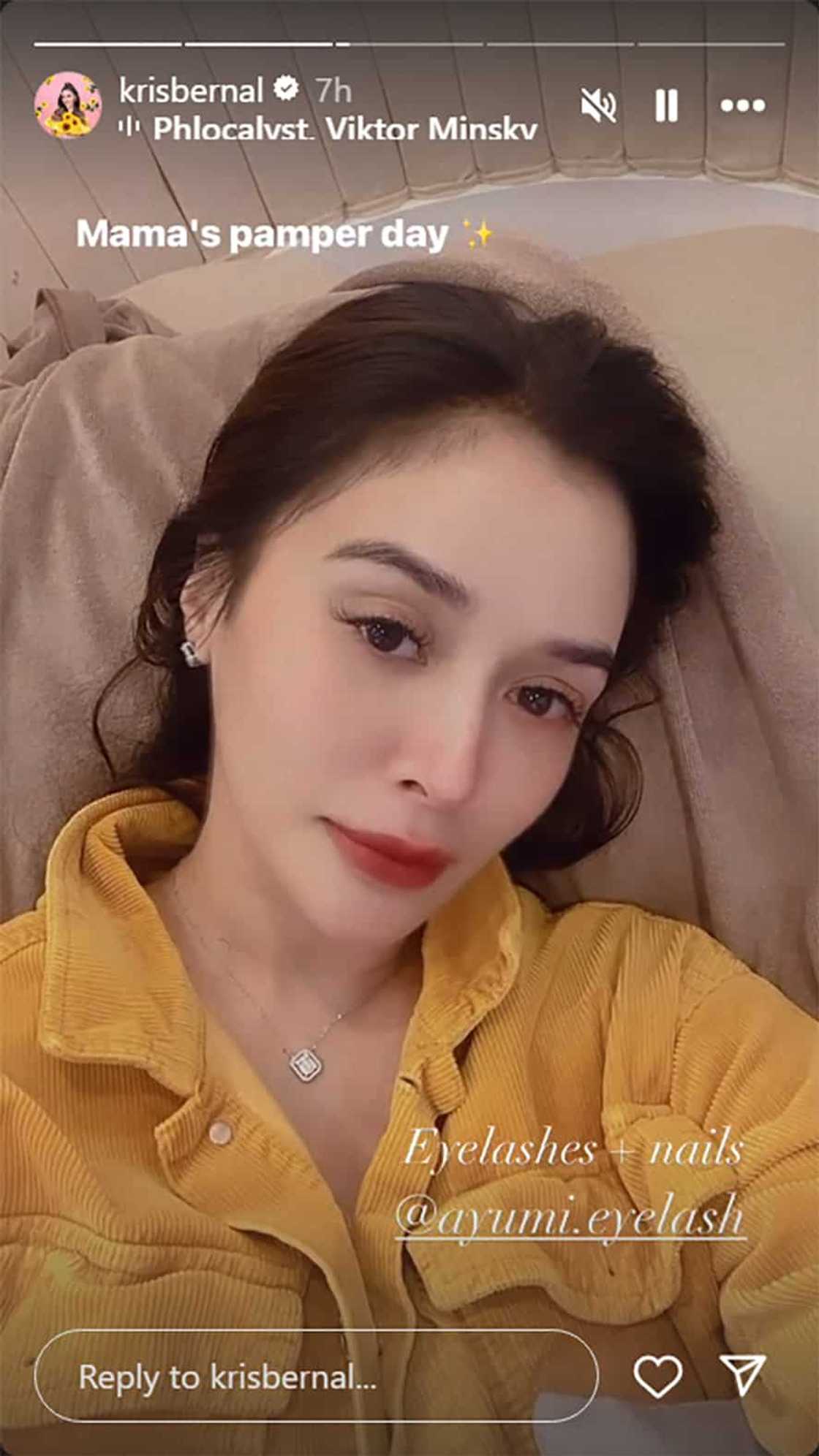 Kris Bernal, ibinandera sa socmed video na tinagurian niyang “Mama’s pamper day” Kris Bernal, ibinandera sa socmed video na tinagurian niyang “Mama’s pamper day”