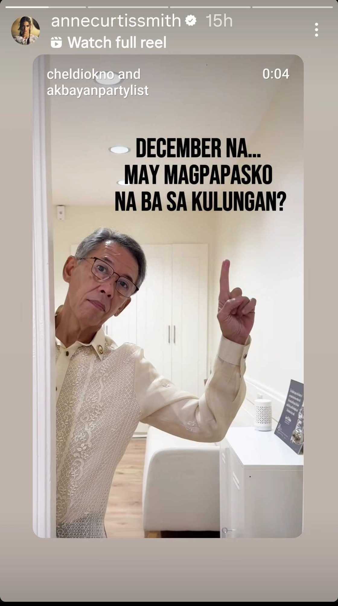 Anne Curtis reposts Chel Diokno’s reel on justice and accountability