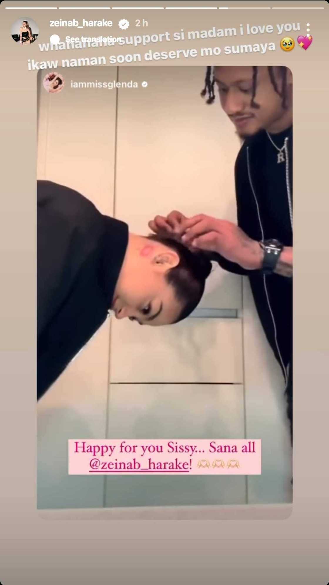 Zeinab Harake, may sweet message kay Miss Glenda na nagpakita ng supporta sa kanila ni Bobby Ray Parks Jr. Zeinab Harake, may sweet message kay Miss Glenda na nagpakita ng supporta sa kanila ni Bobby Ray Parks Jr.