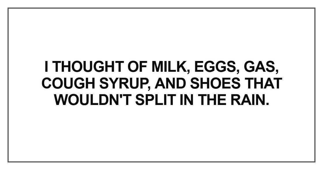 I thought of milk I thought of milk