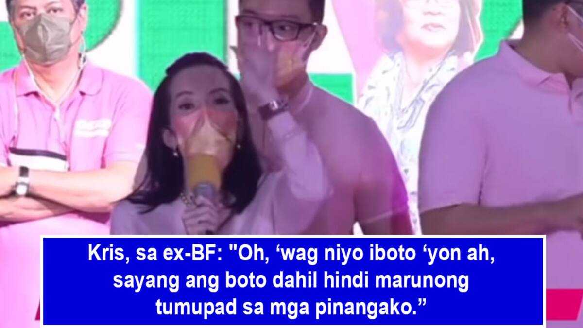 Kris Aquino, nagpasaring sa isang ex-boyfriend na kumakandidato: 