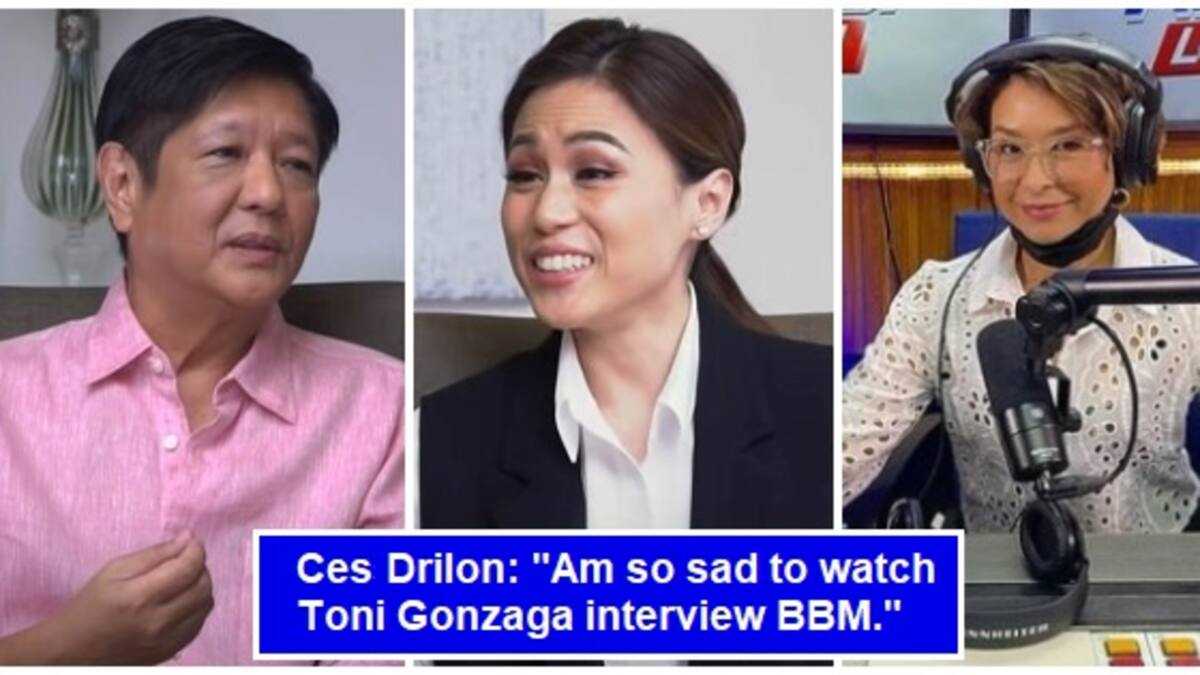 Bbm Crying Toni Gonzaga’s viral interview with Bongbong Marcos saddens Ces Drilon ...