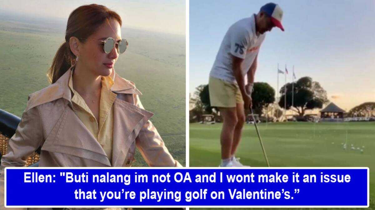 Derek Ramsay, binuking ni Ellen Adarna na naglaro ng golf sa V-Day ...