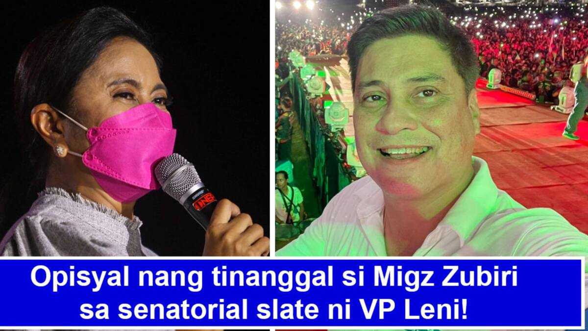 Sen. Migz Zubiri officially dropped from VP Leni Robredo's senatorial ...