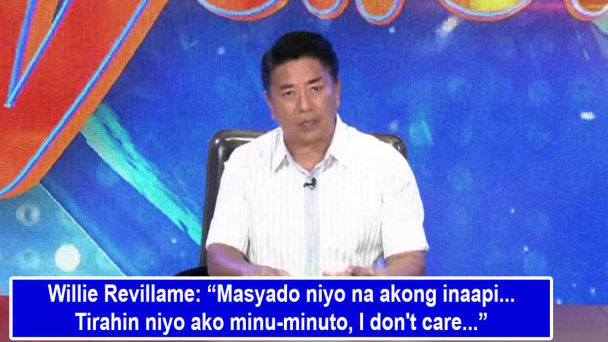 Willie Revillame, umalma sa nagsabing 