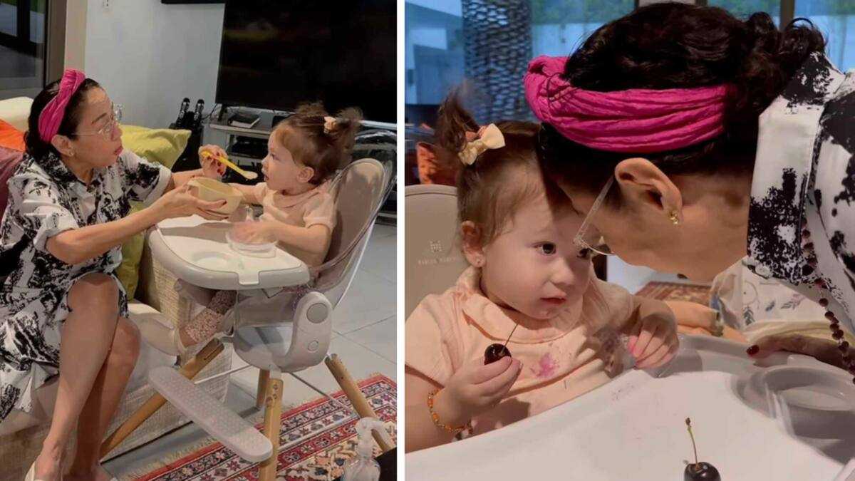 Video ni Vilma Santos na pinapakain si Baby Peanut, kinagiliwan - KAMI.COM.PH
