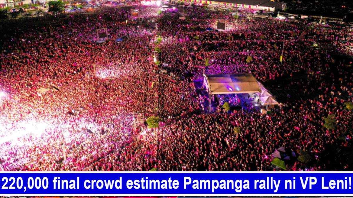 220,000 final crowd estimate sa Pampanga people's rally ni VP Leni ...