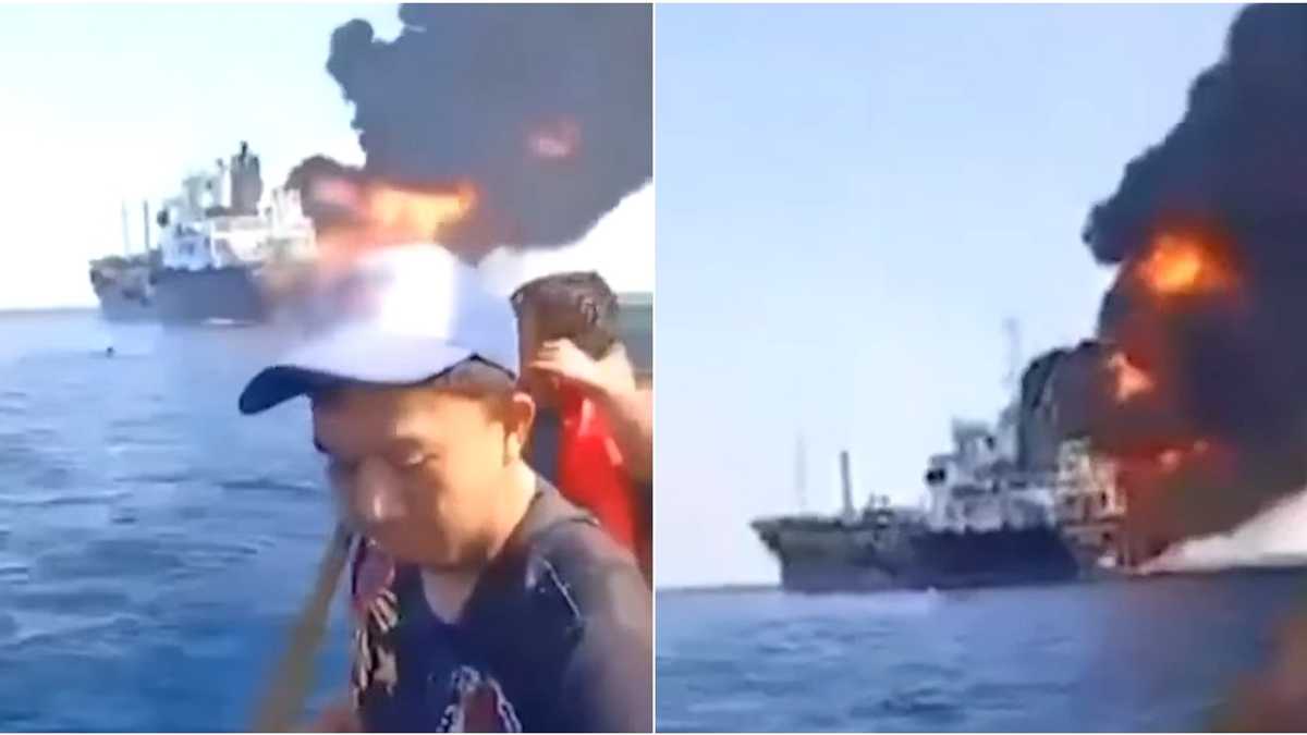 Sunog sa Karagatan: Barko Nasusunog Malapit sa Isla ng Pawikan sa Tawi-Tawi! (Video)