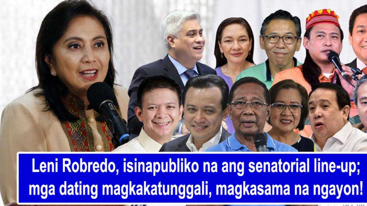 Leni Robredo, isinapubliko na ang senatorial line-up; mga dating ...