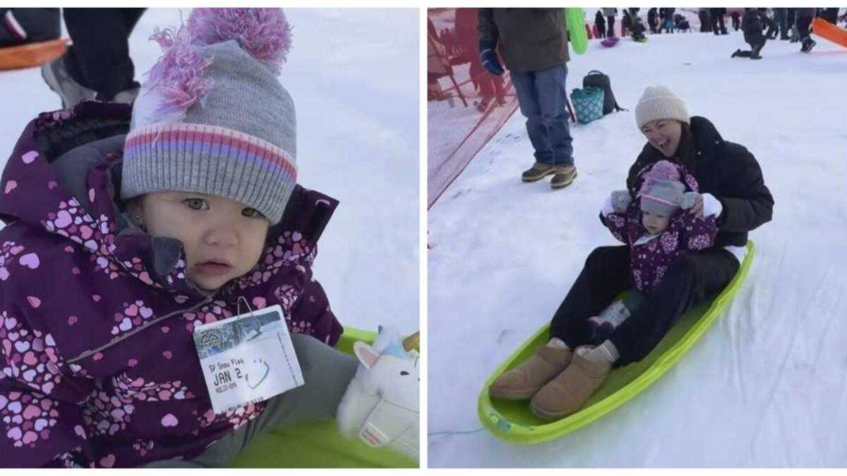 Video of Baby Amila's first sledding experience goes viral - KAMI.COM.PH