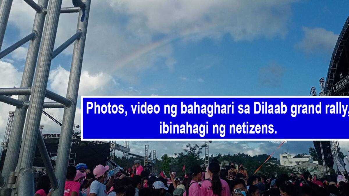 Photos and video of rainbow during Dilaab grand rally in Bohol go viral ...