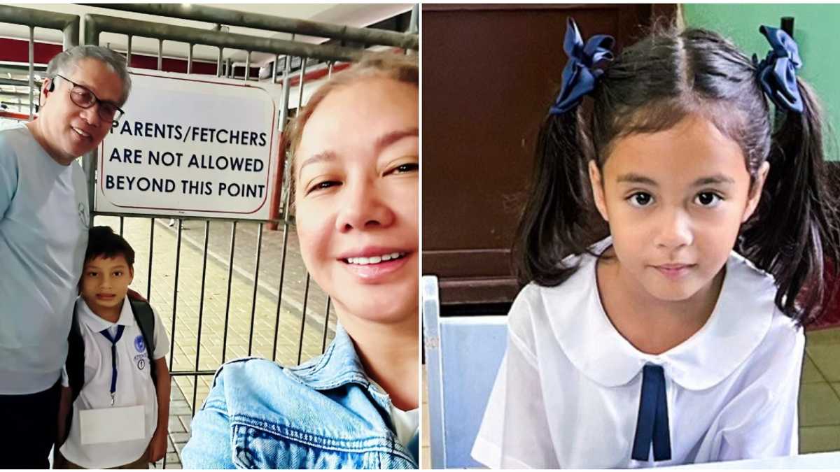 Korina Sanchez shares moments from Pepe & Pilar's 1st day in big school - KAMI.COM.PH