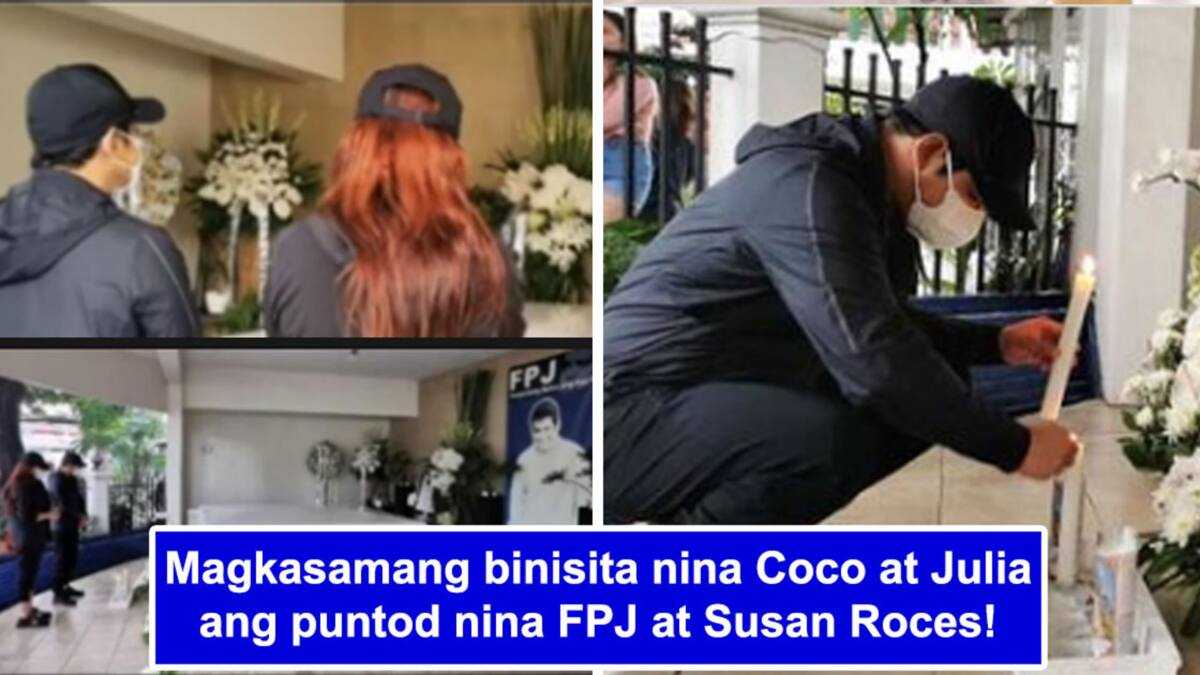 Susan Roces Fpj Child Video nina Coco Martin at Julia Montes na binisita puntod nina FPJ at ...