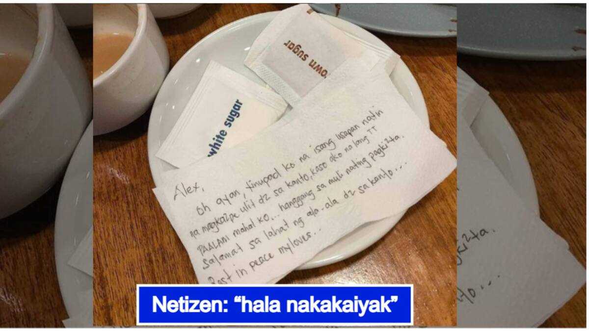 Note na iniwan ng customer sa isang resto, dumurog sa puso ng netizens ...