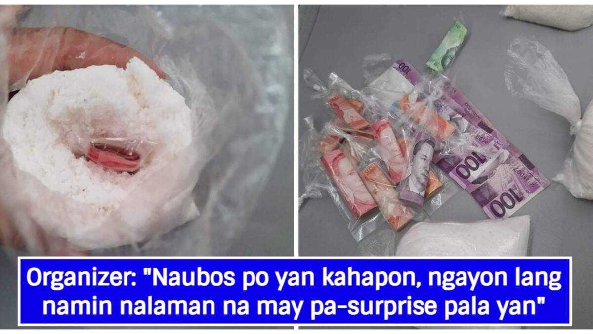 Mga supot ng asin sa isang community pantry, may lamang pera sa loob ...