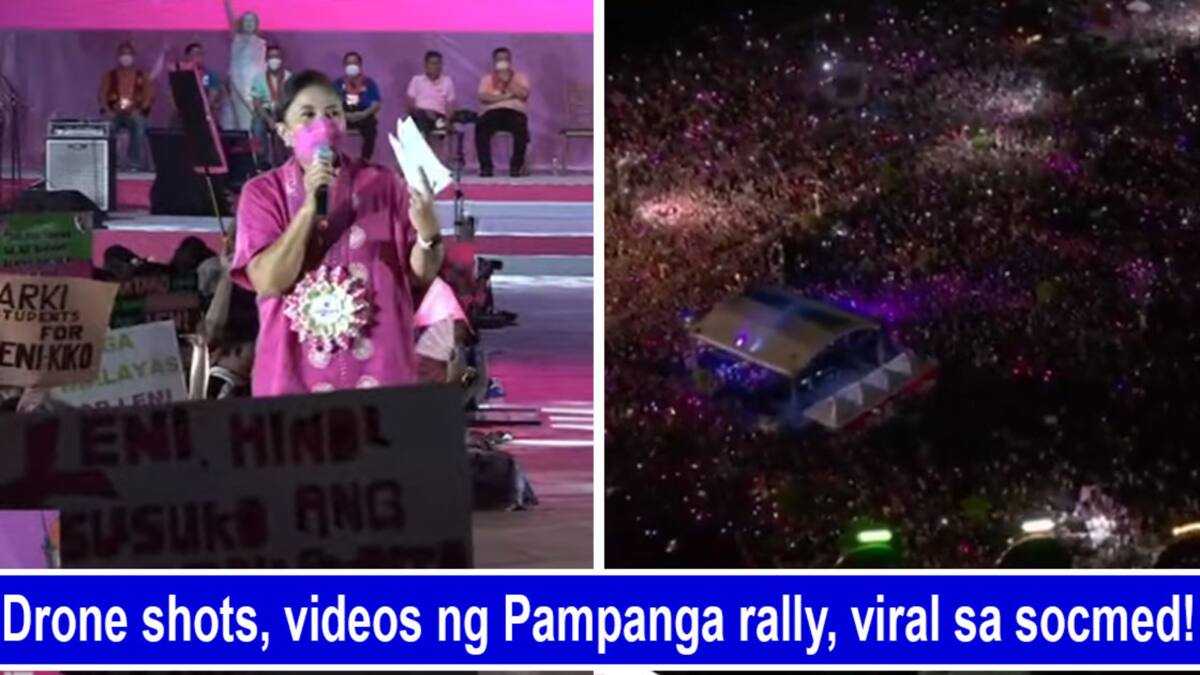 Drone shots, video ng 220K-attendees ng Pampanga rally ni VP Leni ...