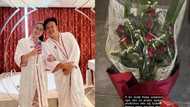 Iwa Moto, pinagtripan ang bouquet of flowers na natanggap mula kay Pampi Lacson