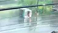 Ambulance carrying a patient flips on its side; injures 5 individuals, including patient
