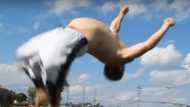 Fat Guy Shows Off His Unbelievable Parkour And Kung-Fu Skills